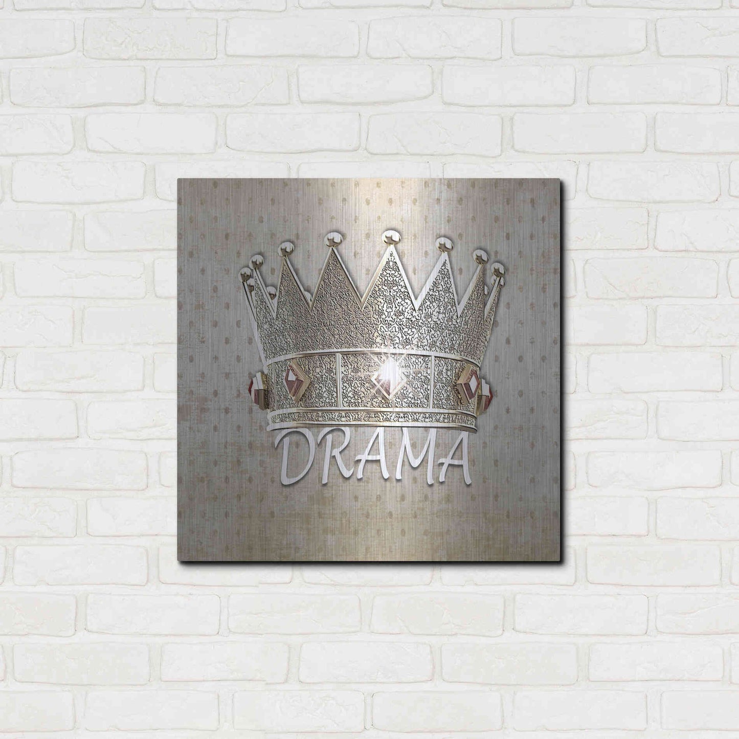 Luxe Metal Art 'Drama Queen' by Karen Smith, Metal Wall Art,24x24