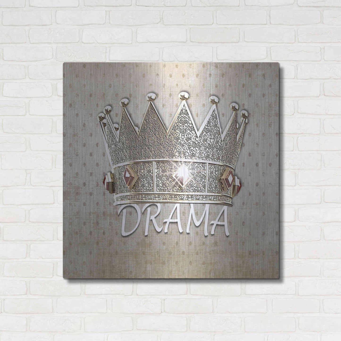 Luxe Metal Art 'Drama Queen' by Karen Smith, Metal Wall Art,36x36