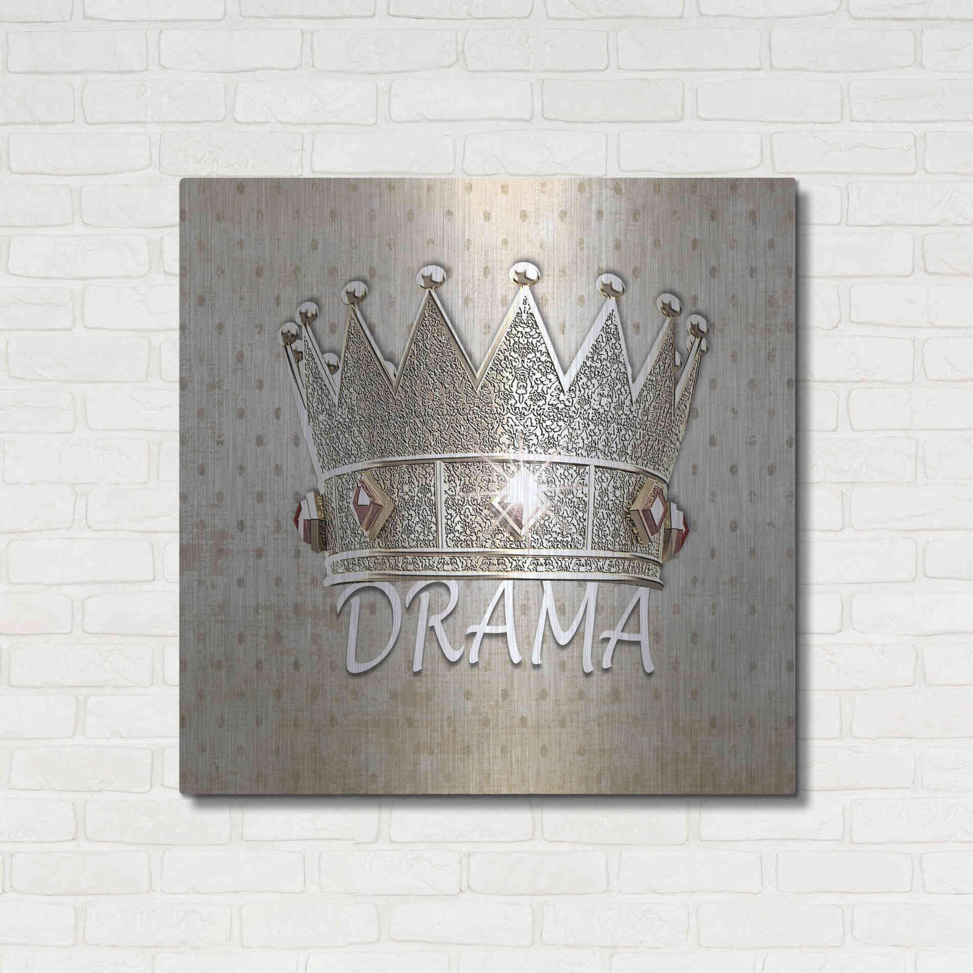 Luxe Metal Art 'Drama Queen' by Karen Smith, Metal Wall Art,36x36