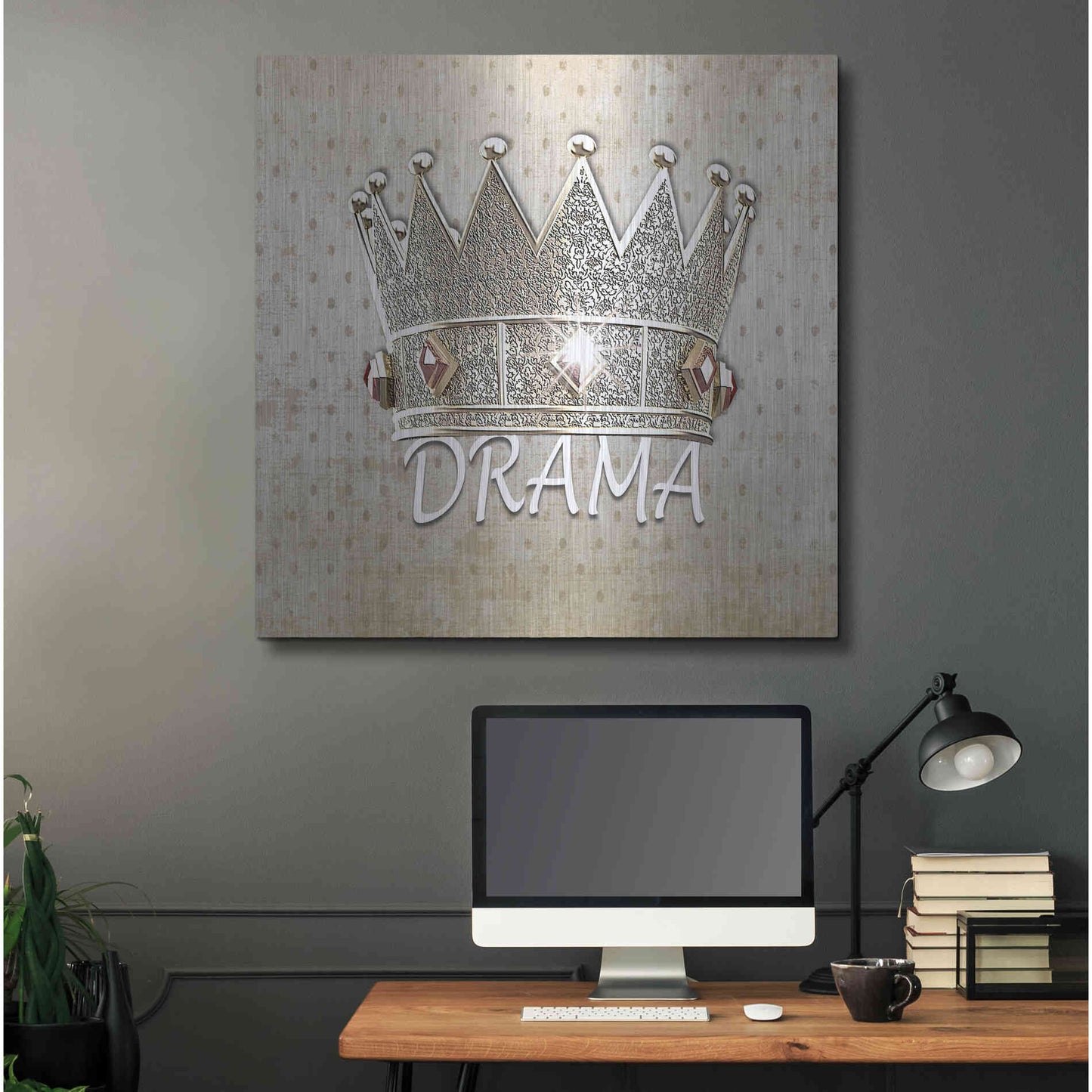 Luxe Metal Art 'Drama Queen' by Karen Smith, Metal Wall Art,36x36
