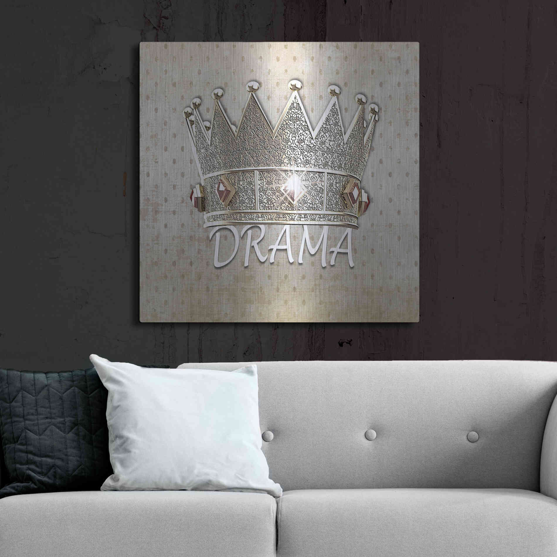 Luxe Metal Art 'Drama Queen' by Karen Smith, Metal Wall Art,36x36