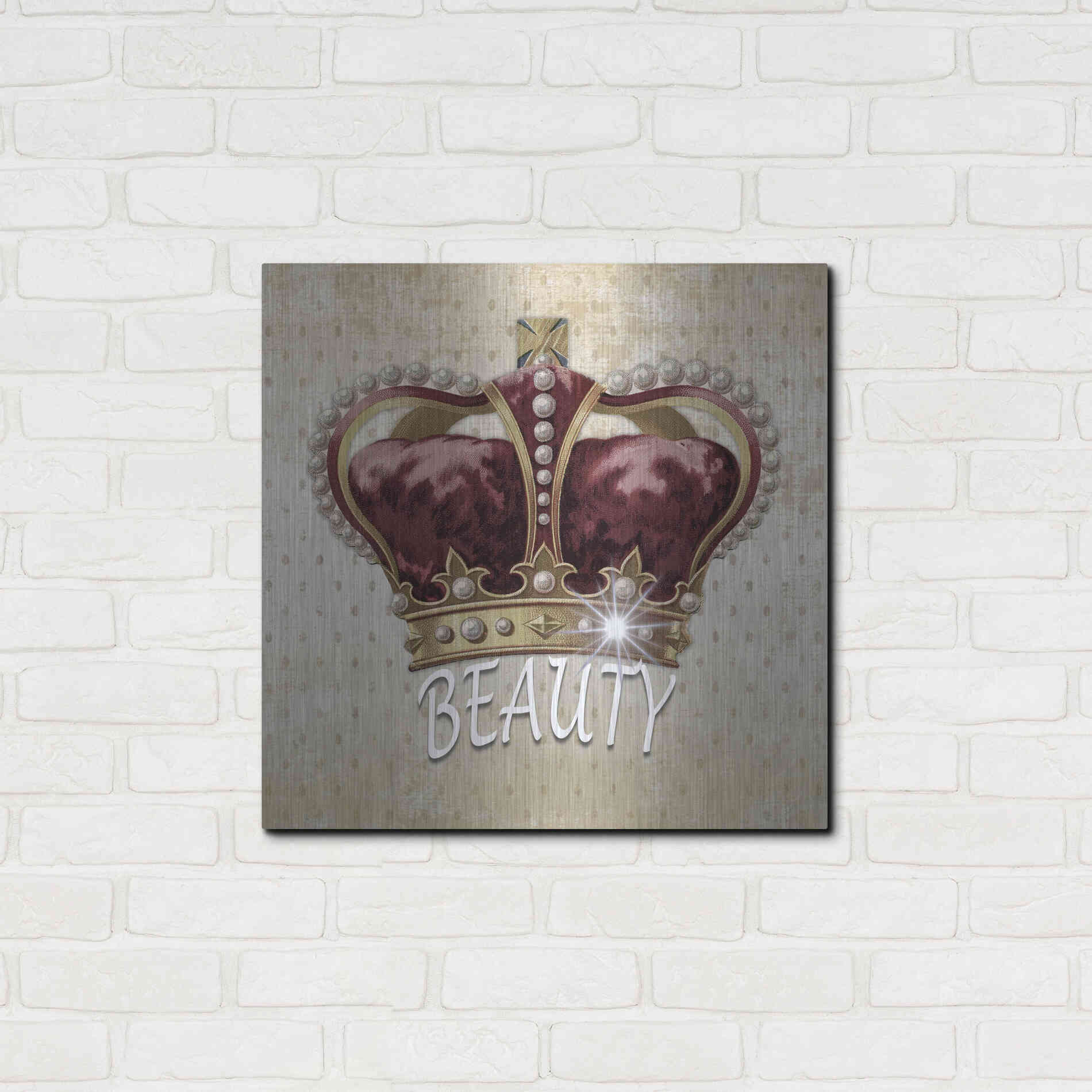 Luxe Metal Art 'Beauty Queen' by Karen Smith, Metal Wall Art,24x24
