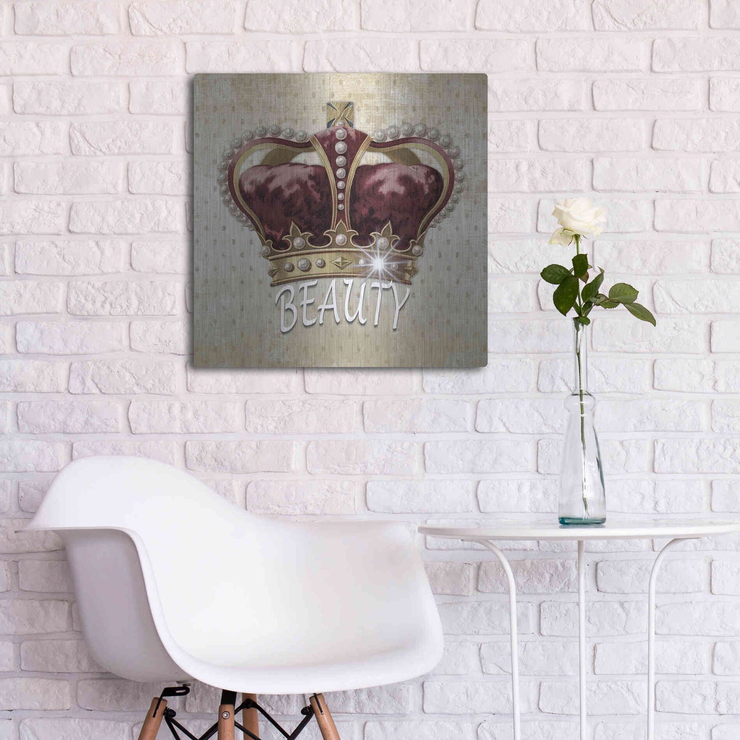 Luxe Metal Art 'Beauty Queen' by Karen Smith, Metal Wall Art,24x24