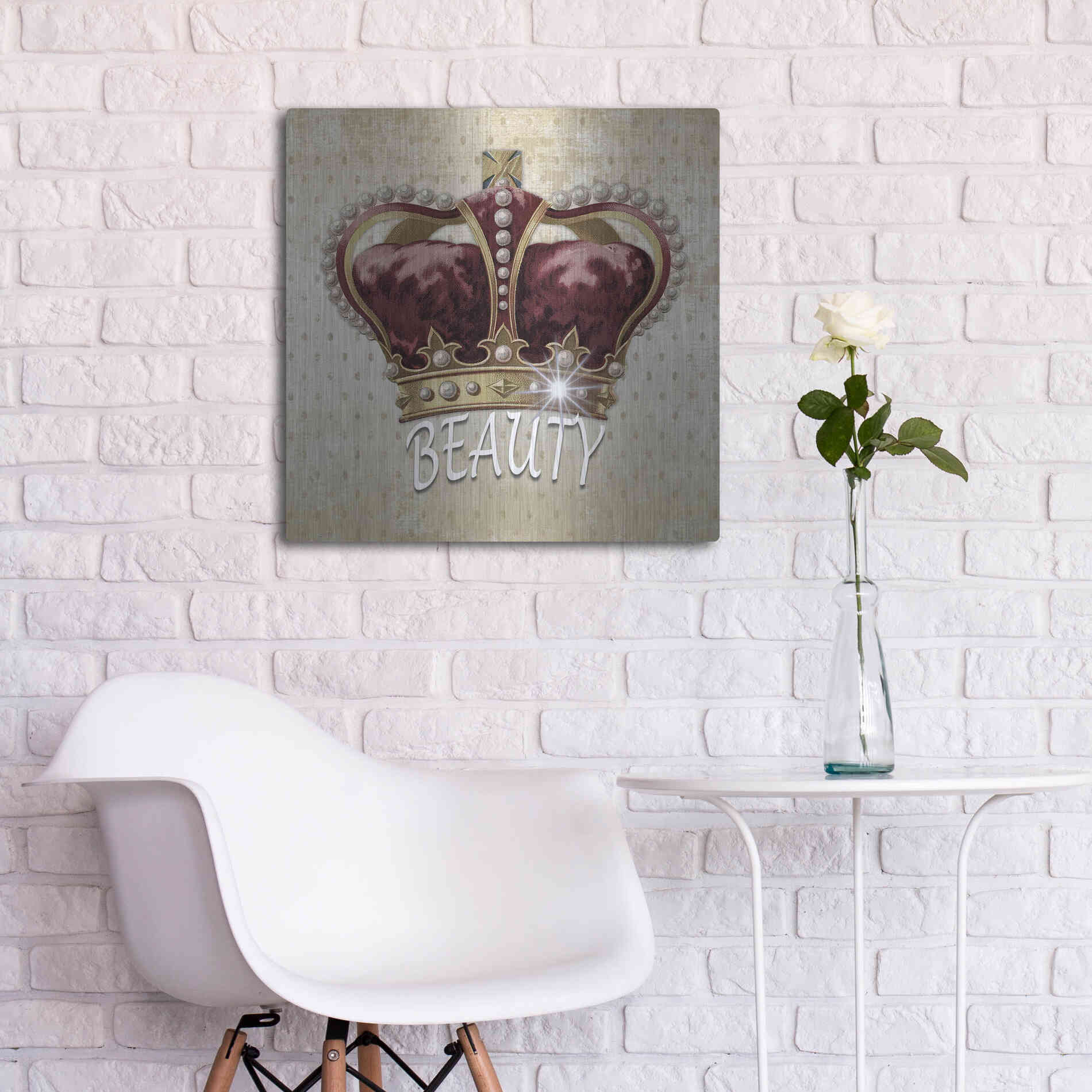Luxe Metal Art 'Beauty Queen' by Karen Smith, Metal Wall Art,24x24