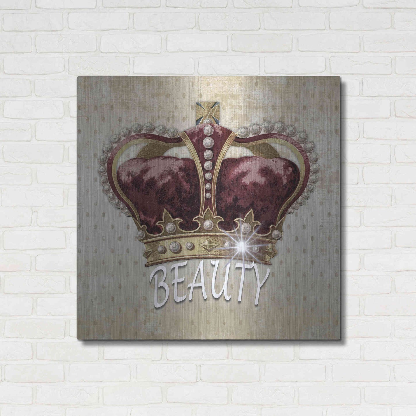 Luxe Metal Art 'Beauty Queen' by Karen Smith, Metal Wall Art,36x36