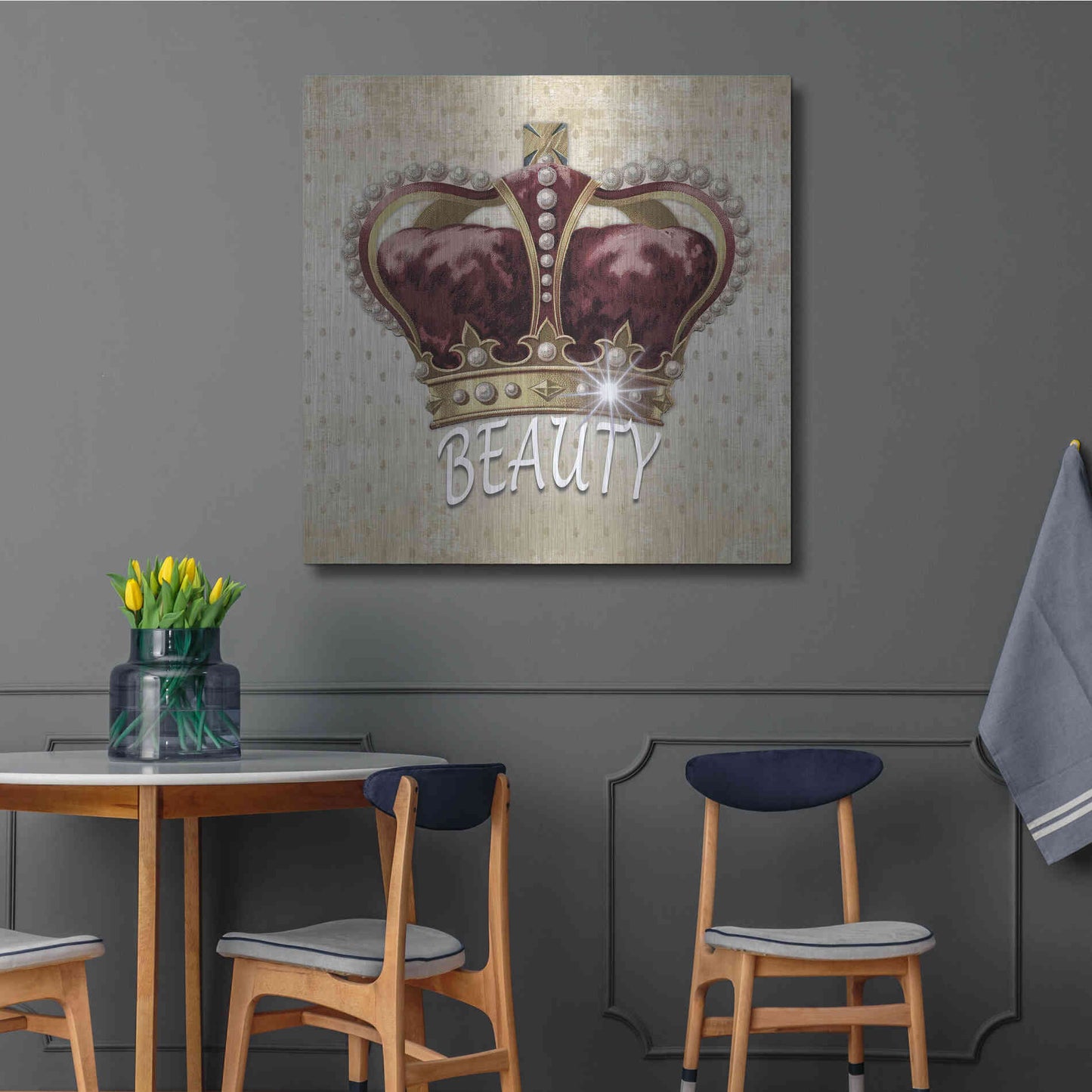 Luxe Metal Art 'Beauty Queen' by Karen Smith, Metal Wall Art,36x36