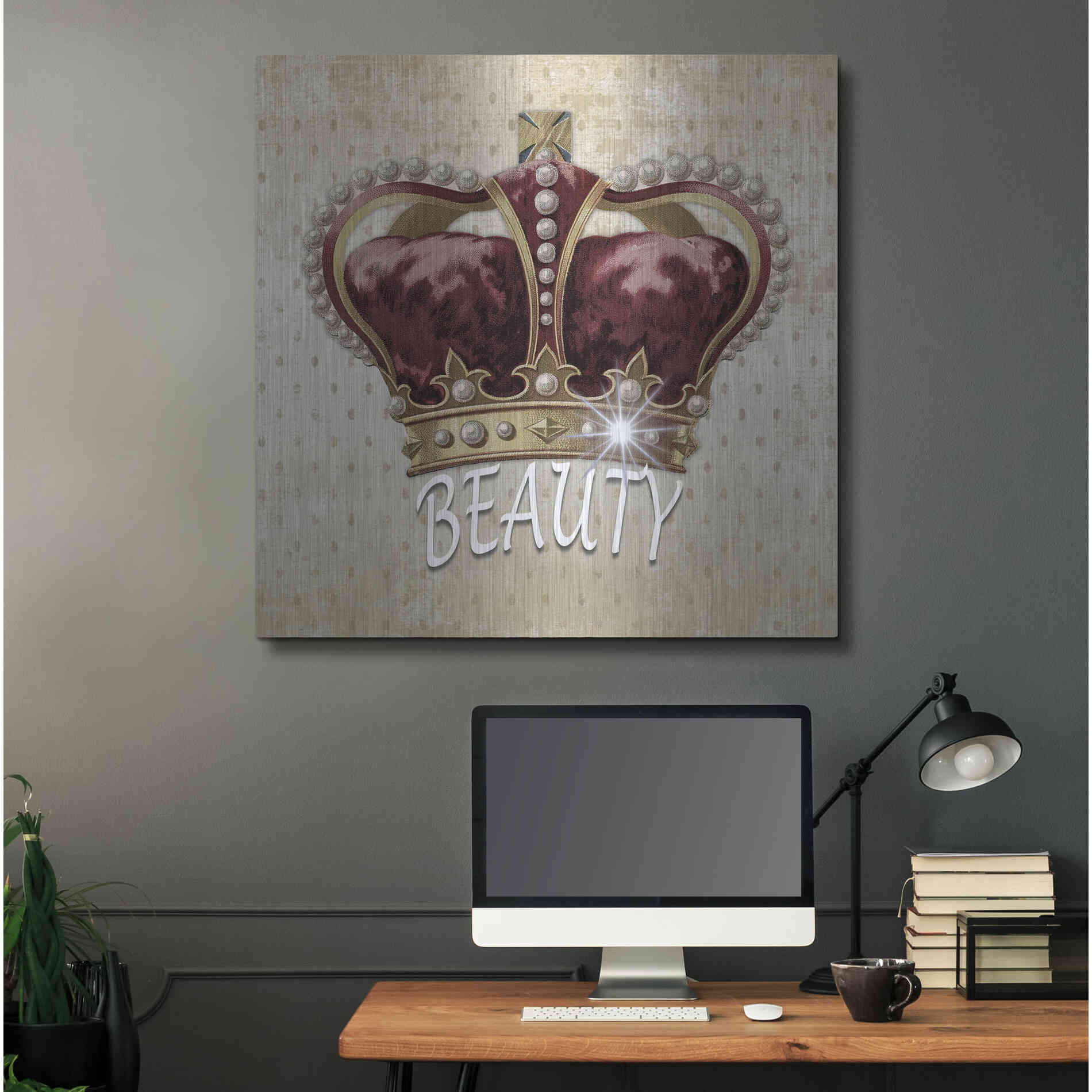 Luxe Metal Art 'Beauty Queen' by Karen Smith, Metal Wall Art,36x36