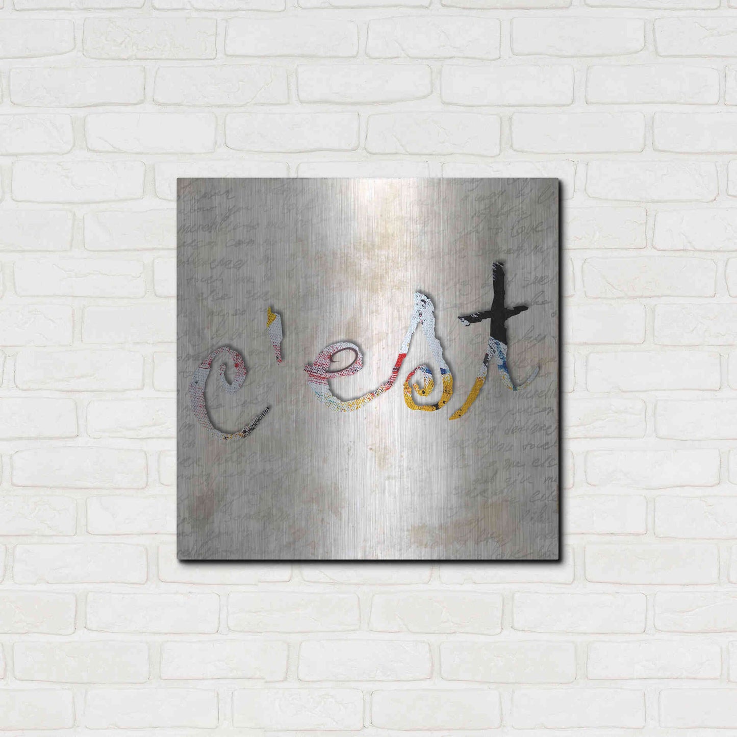Luxe Metal Art 'C'est' by Karen Smith, Metal Wall Art,24x24