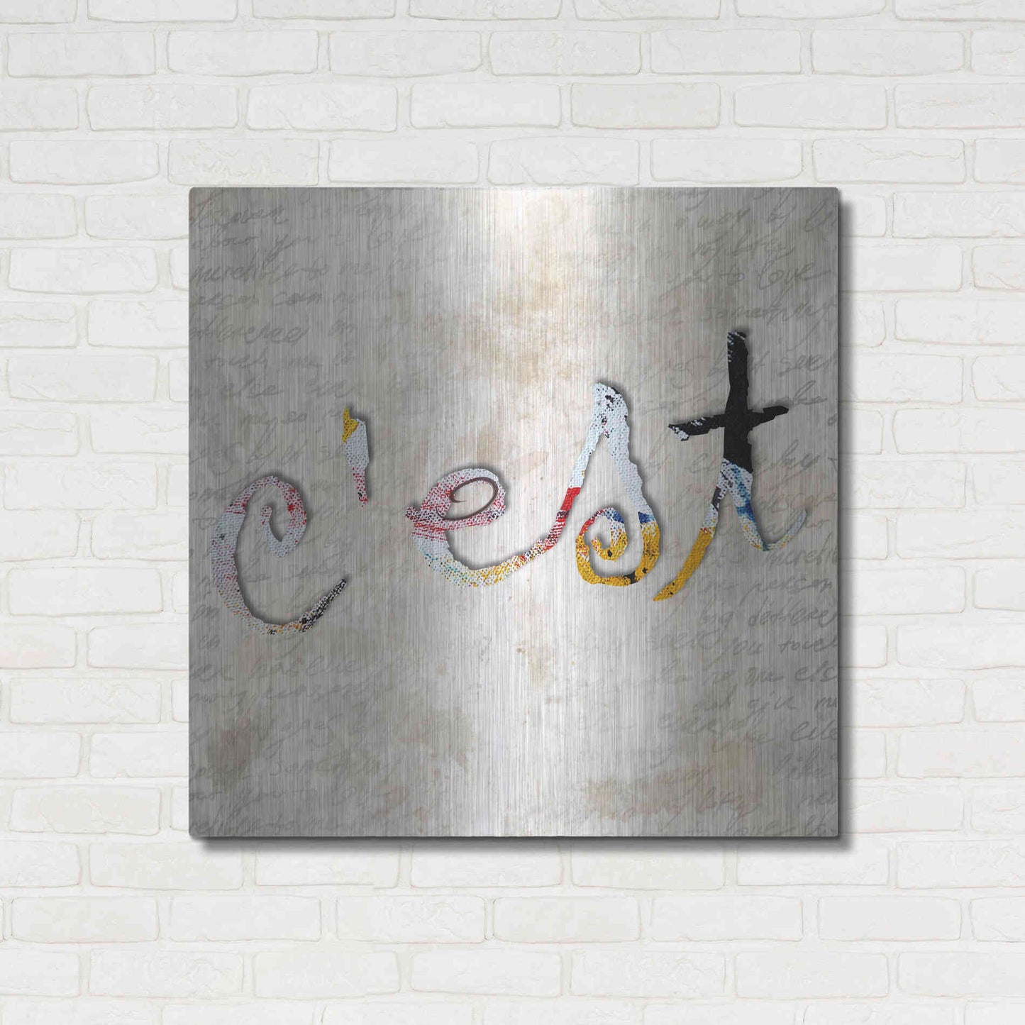 Luxe Metal Art 'C'est' by Karen Smith, Metal Wall Art,36x36