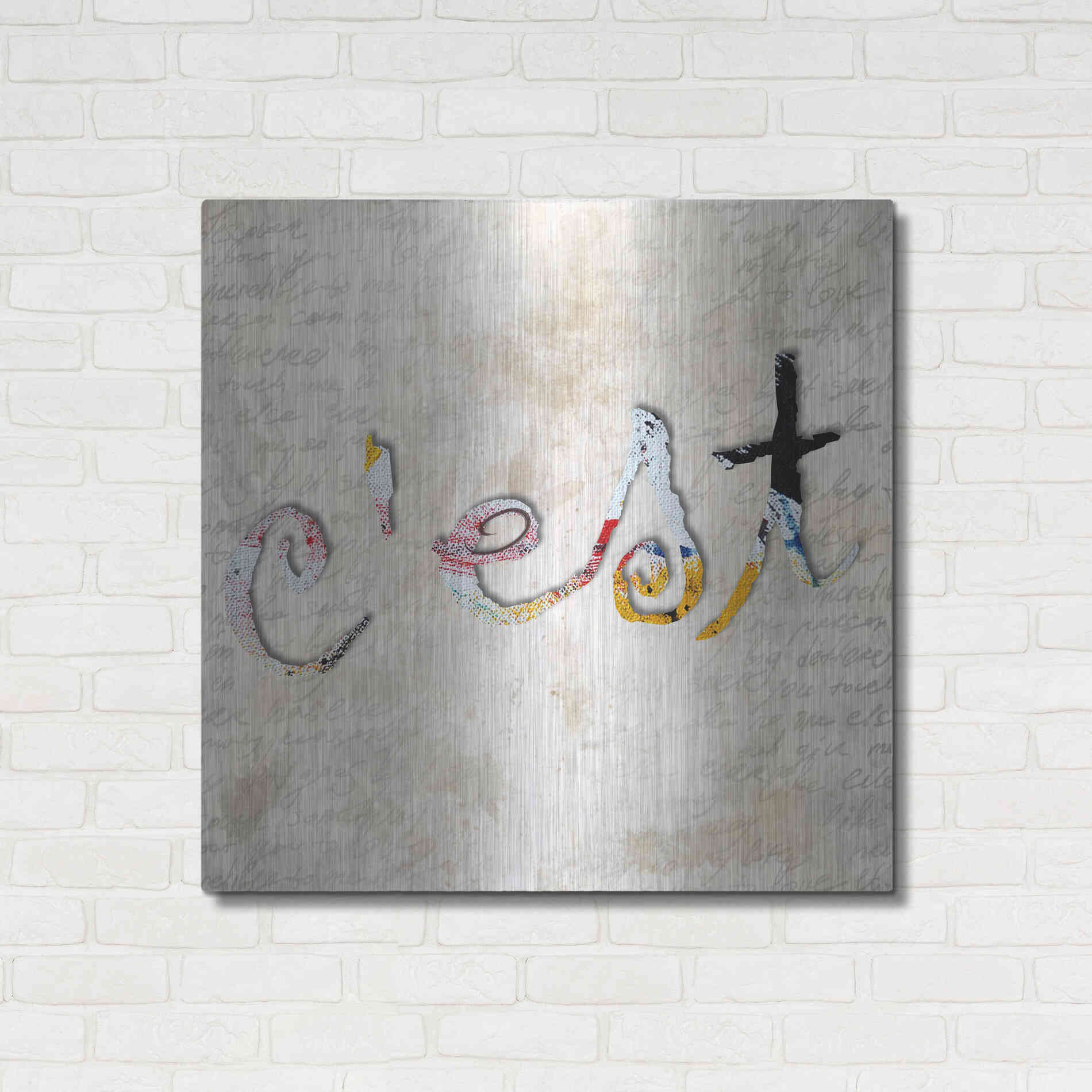 Luxe Metal Art 'C'est' by Karen Smith, Metal Wall Art,36x36