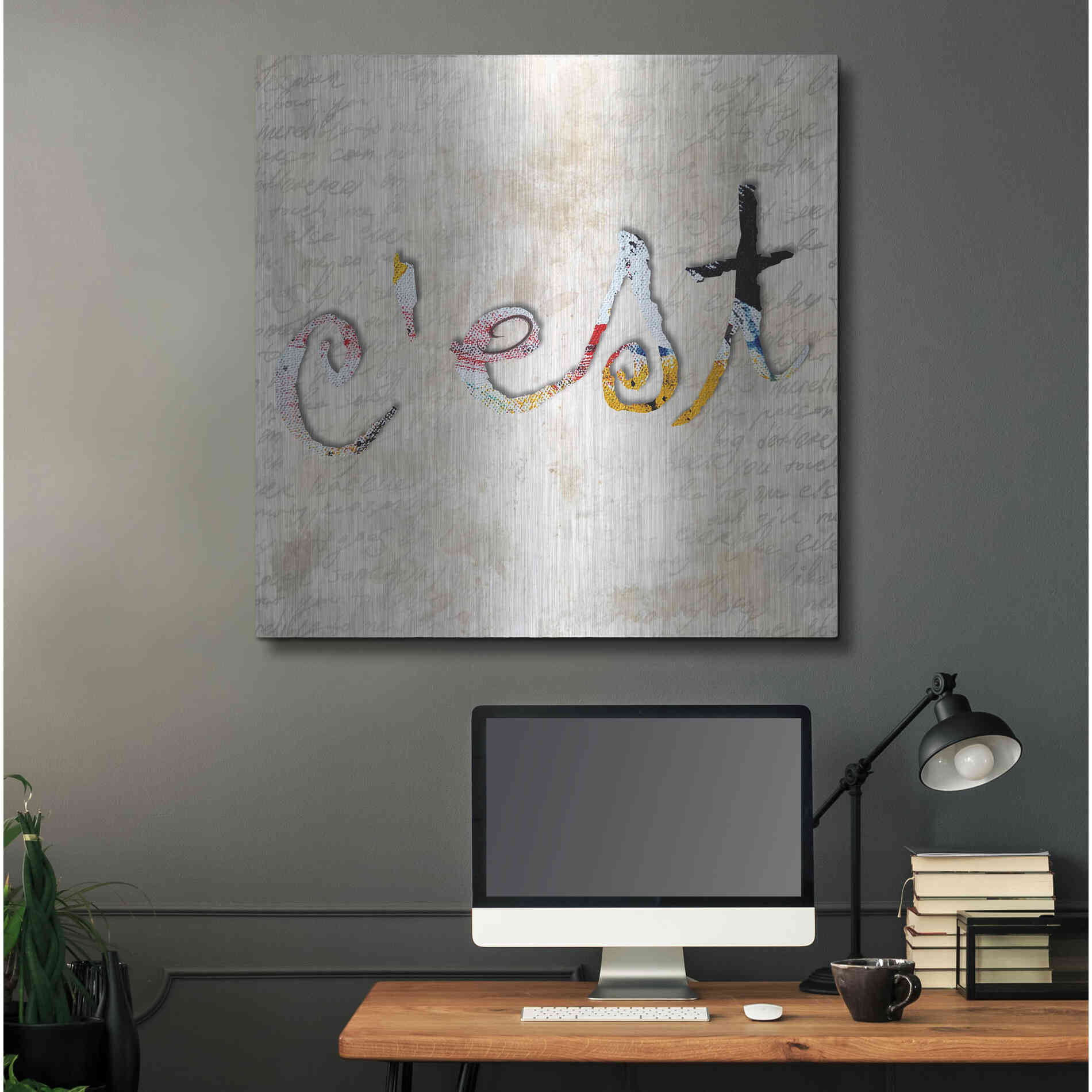 Luxe Metal Art 'C'est' by Karen Smith, Metal Wall Art,36x36
