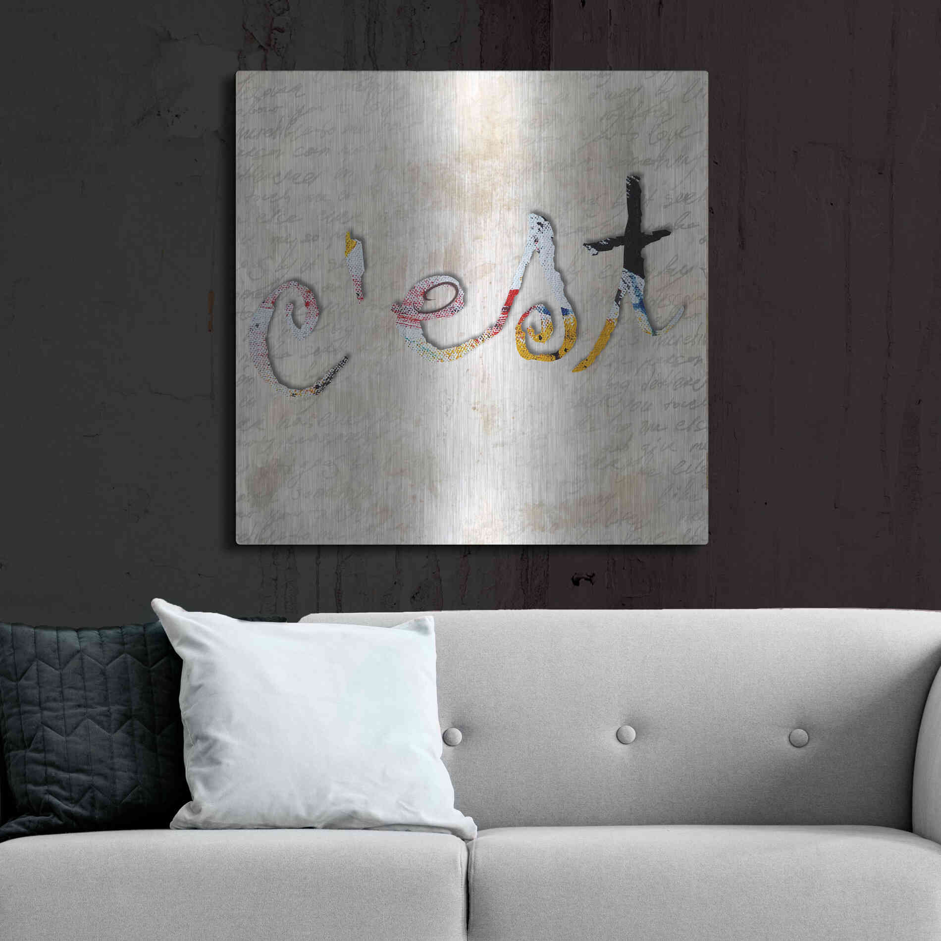 Luxe Metal Art 'C'est' by Karen Smith, Metal Wall Art,36x36