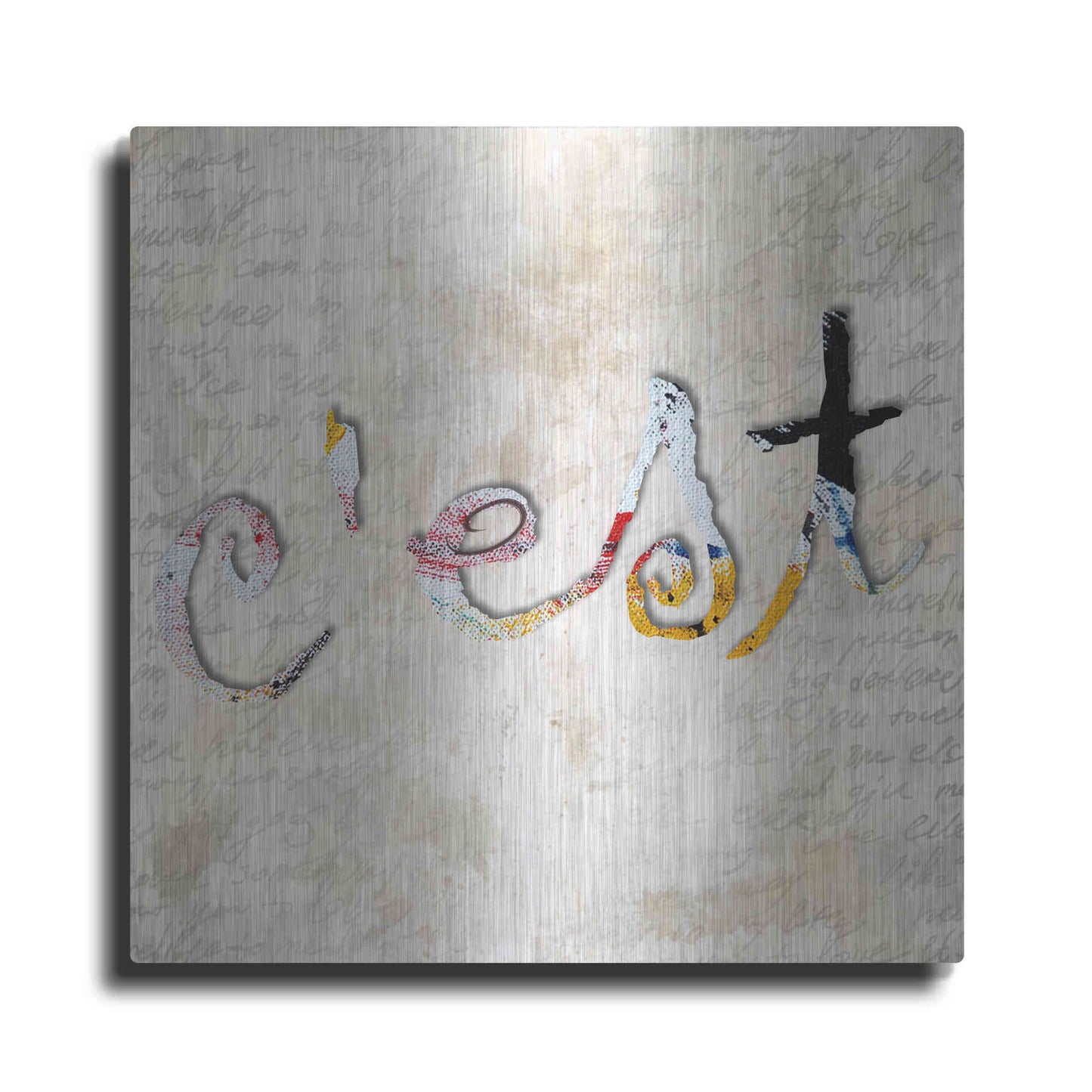 Luxe Metal Art 'C'est' by Karen Smith, Metal Wall Art
