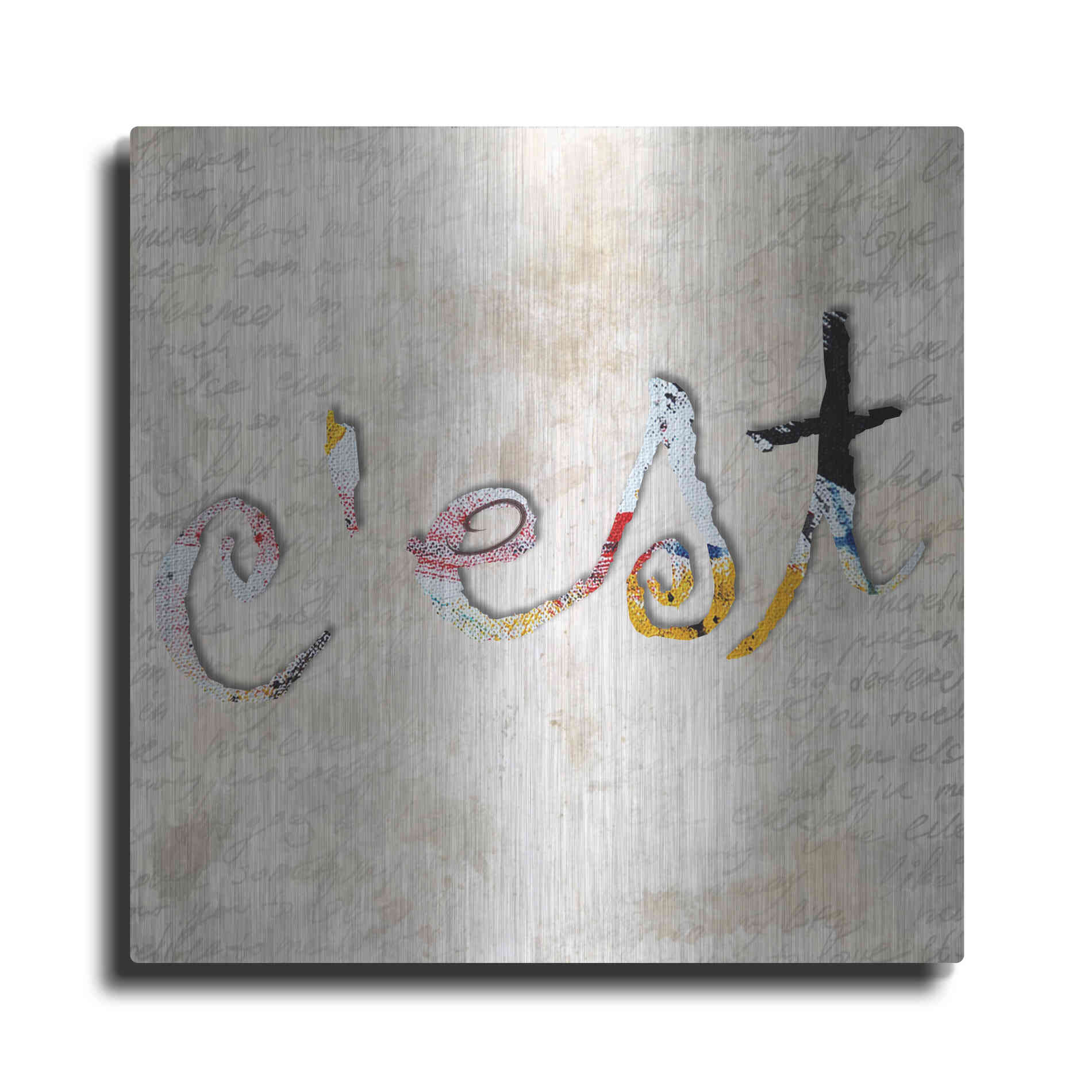 Luxe Metal Art 'C'est' by Karen Smith, Metal Wall Art