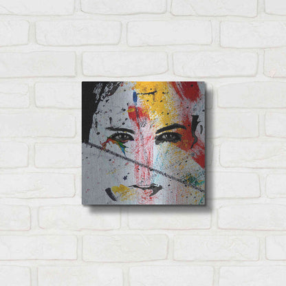 Luxe Metal Art 'Face Paint' by Karen Smith, Metal Wall Art,12x12