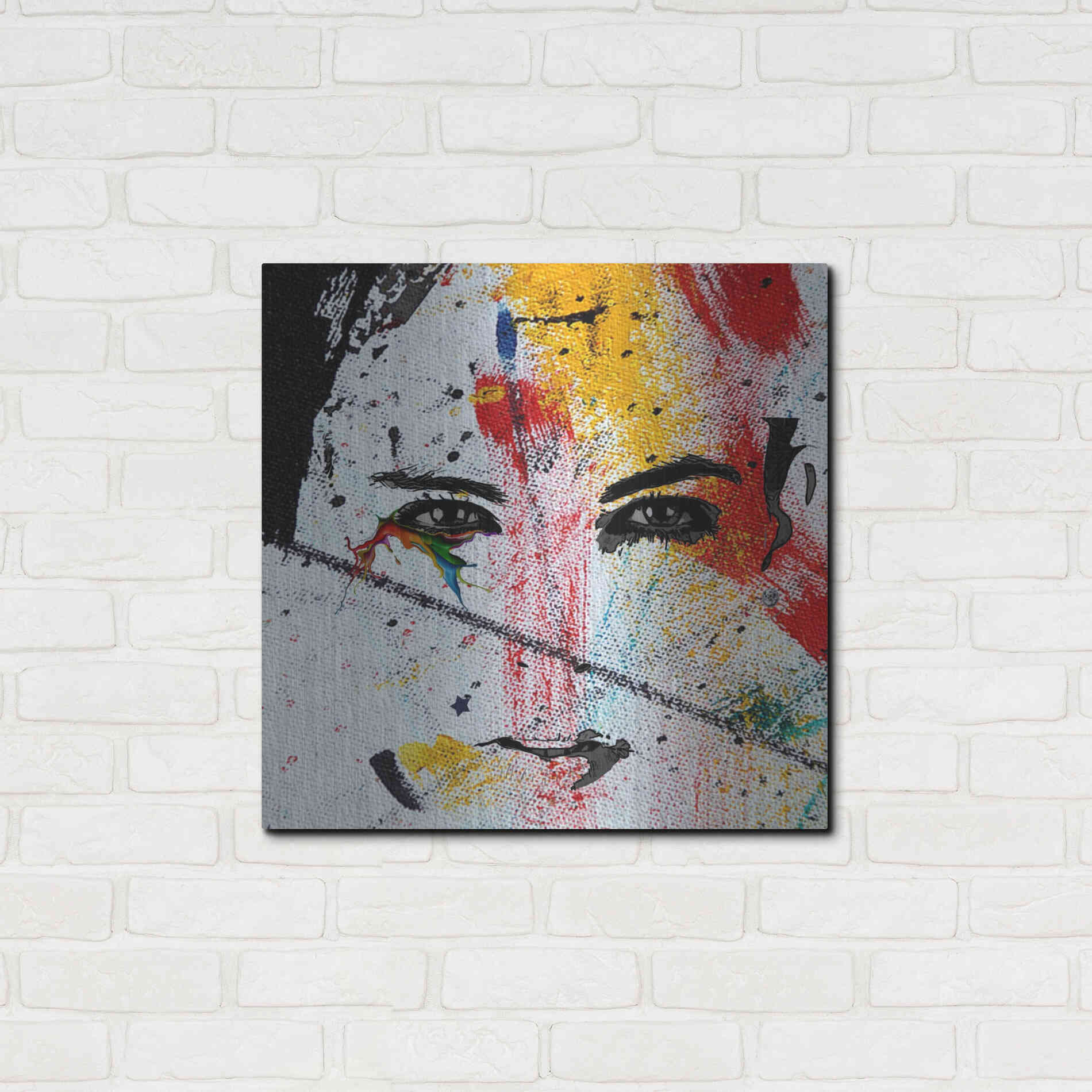 Luxe Metal Art 'Face Paint' by Karen Smith, Metal Wall Art,24x24