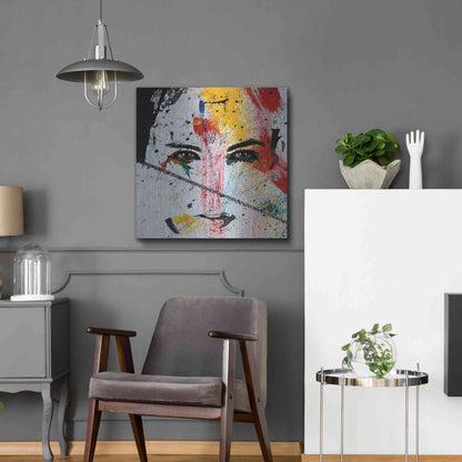 Luxe Metal Art 'Face Paint' by Karen Smith, Metal Wall Art,24x24