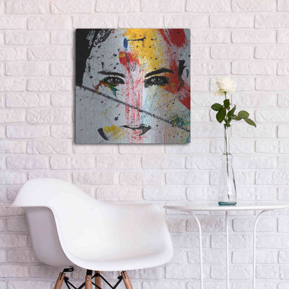 Luxe Metal Art 'Face Paint' by Karen Smith, Metal Wall Art,24x24