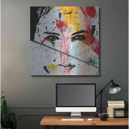 Luxe Metal Art 'Face Paint' by Karen Smith, Metal Wall Art,36x36