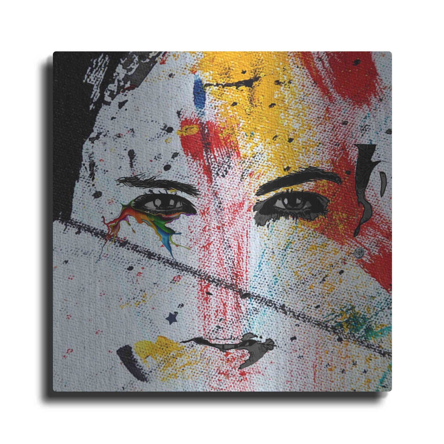 Luxe Metal Art 'Face Paint' by Karen Smith, Metal Wall Art