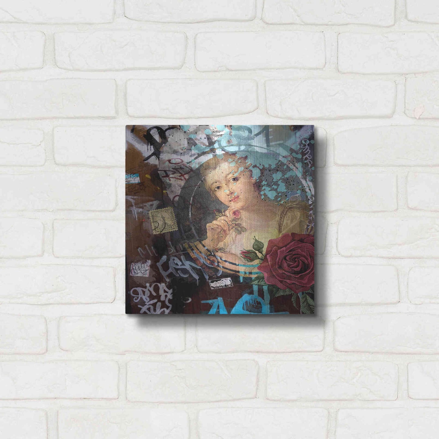 Luxe Metal Art 'Classic Graffiti' by Karen Smith, Metal Wall Art,12x12