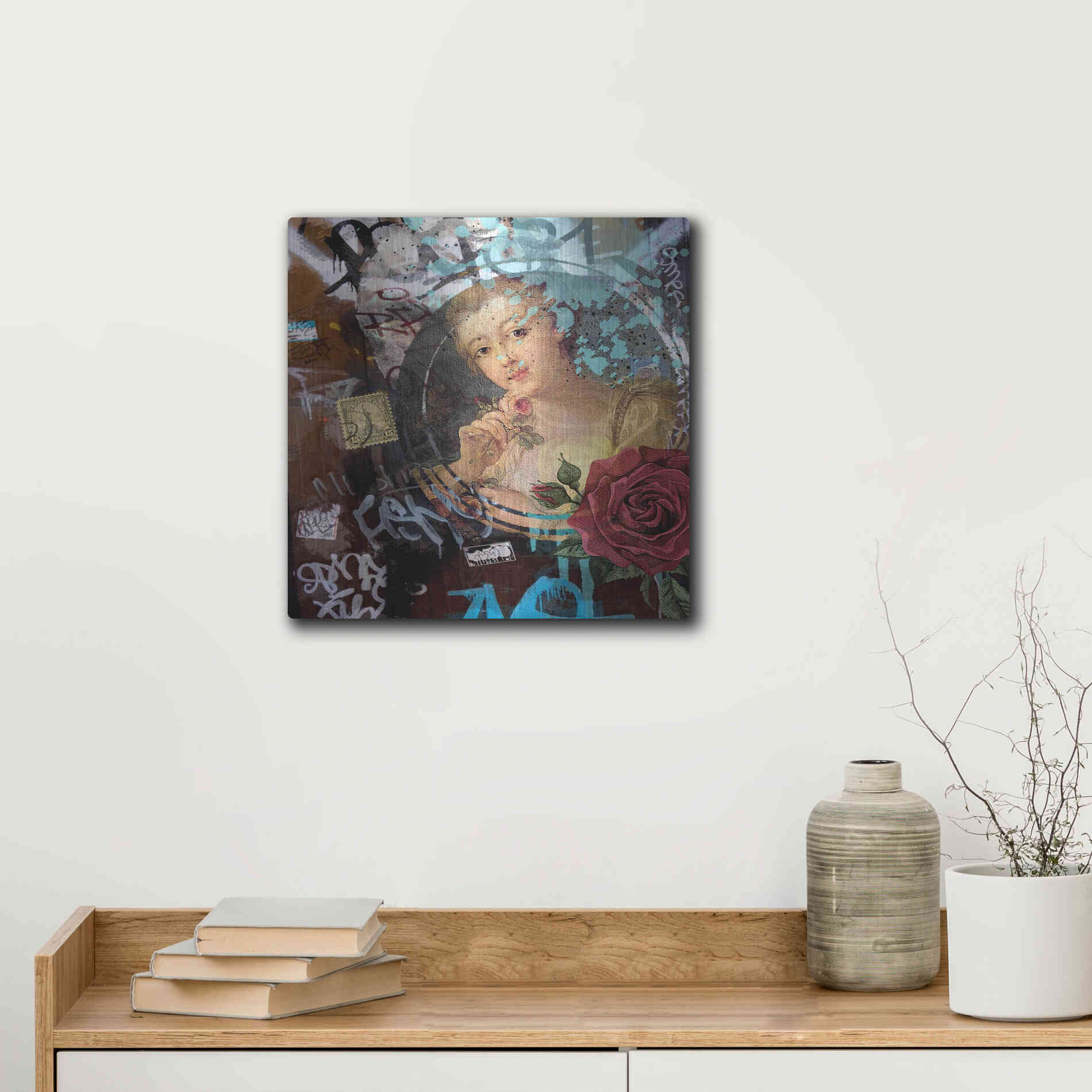 Luxe Metal Art 'Classic Graffiti' by Karen Smith, Metal Wall Art,12x12