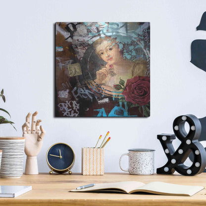 Luxe Metal Art 'Classic Graffiti' by Karen Smith, Metal Wall Art,12x12