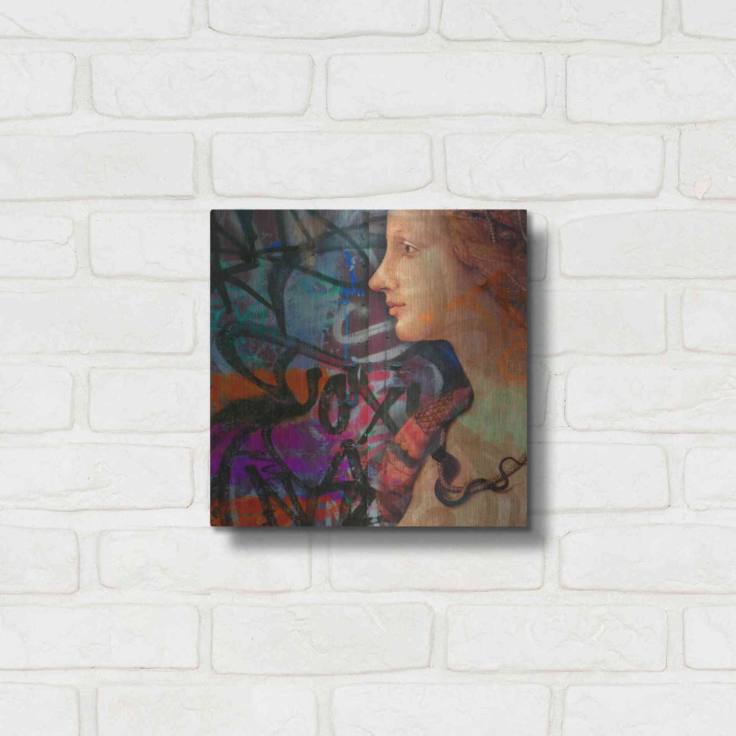 Luxe Metal Art 'Classic Graffiti 2' by Karen Smith, Metal Wall Art,12x12