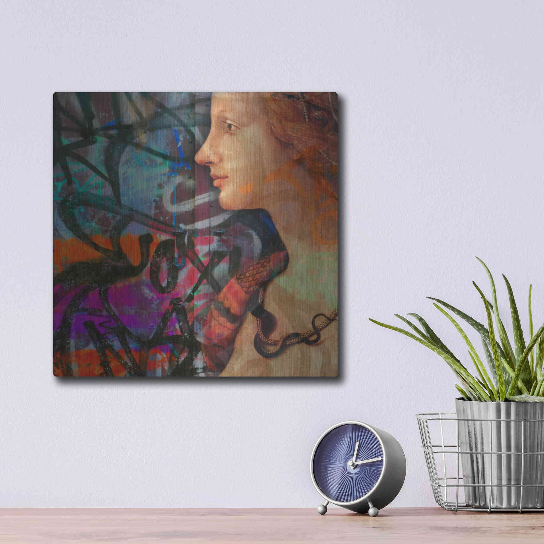 Luxe Metal Art 'Classic Graffiti 2' by Karen Smith, Metal Wall Art,12x12