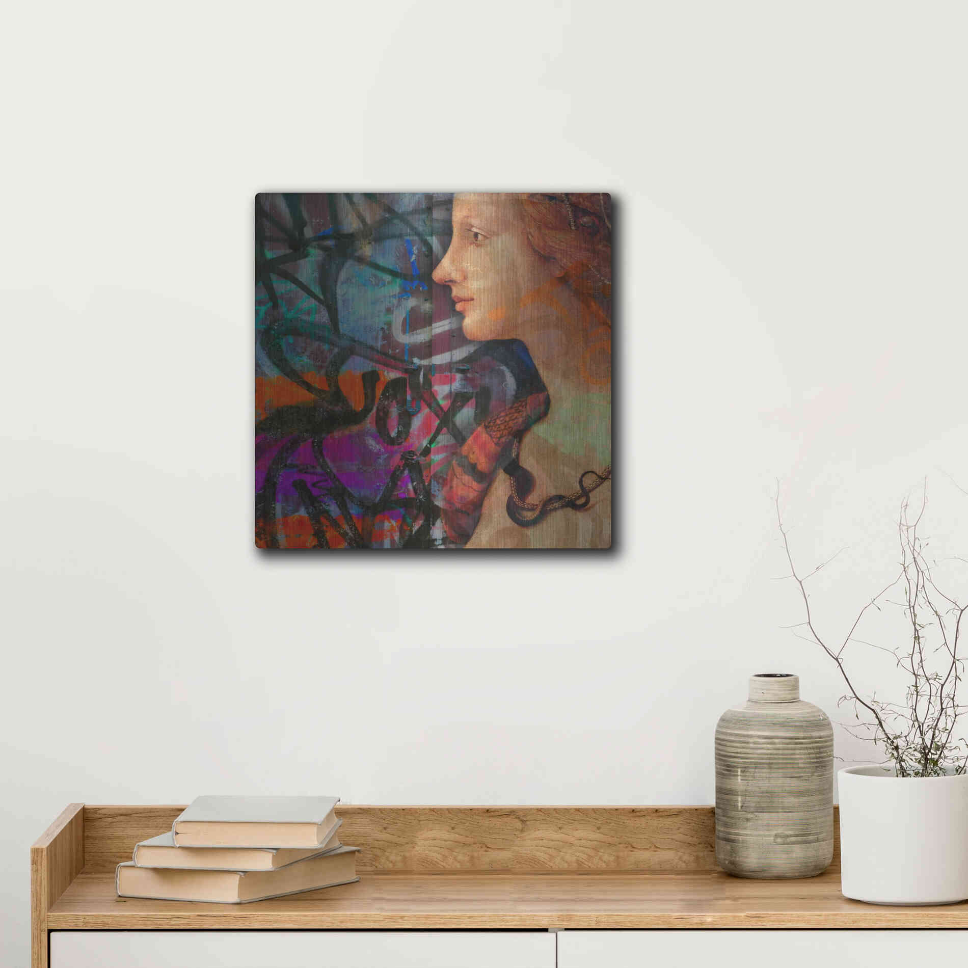 Luxe Metal Art 'Classic Graffiti 2' by Karen Smith, Metal Wall Art,12x12