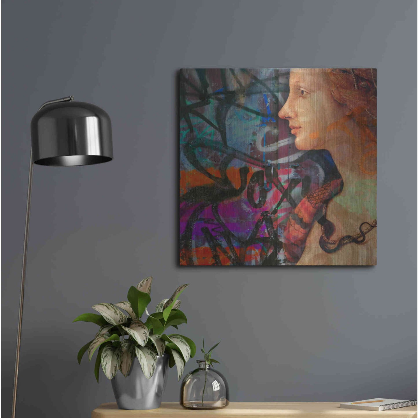 Luxe Metal Art 'Classic Graffiti 2' by Karen Smith, Metal Wall Art,24x24