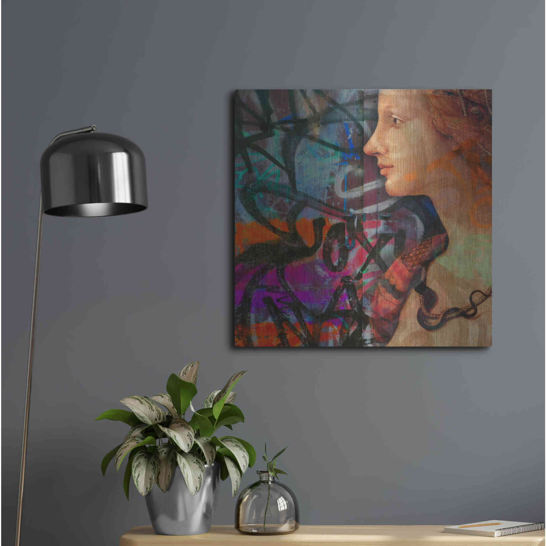 Luxe Metal Art 'Classic Graffiti 2' by Karen Smith, Metal Wall Art,24x24