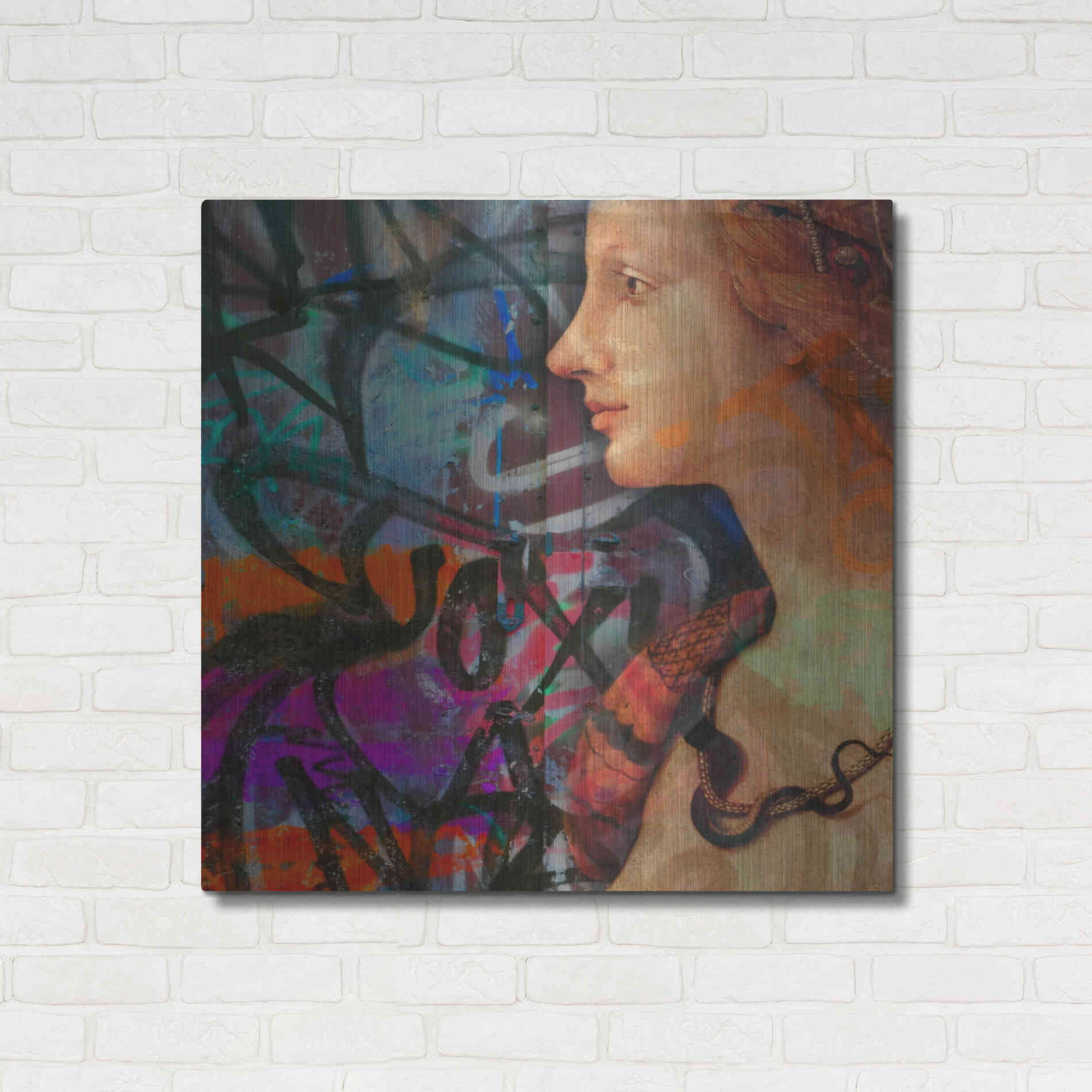 Luxe Metal Art 'Classic Graffiti 2' by Karen Smith, Metal Wall Art,36x36