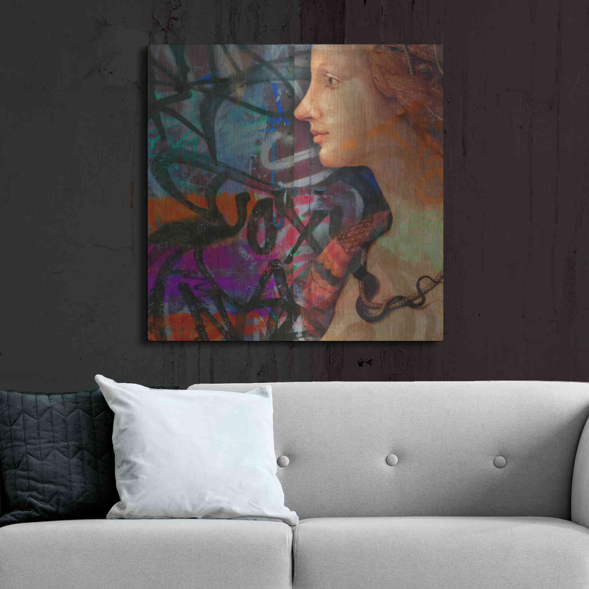 Luxe Metal Art 'Classic Graffiti 2' by Karen Smith, Metal Wall Art,36x36