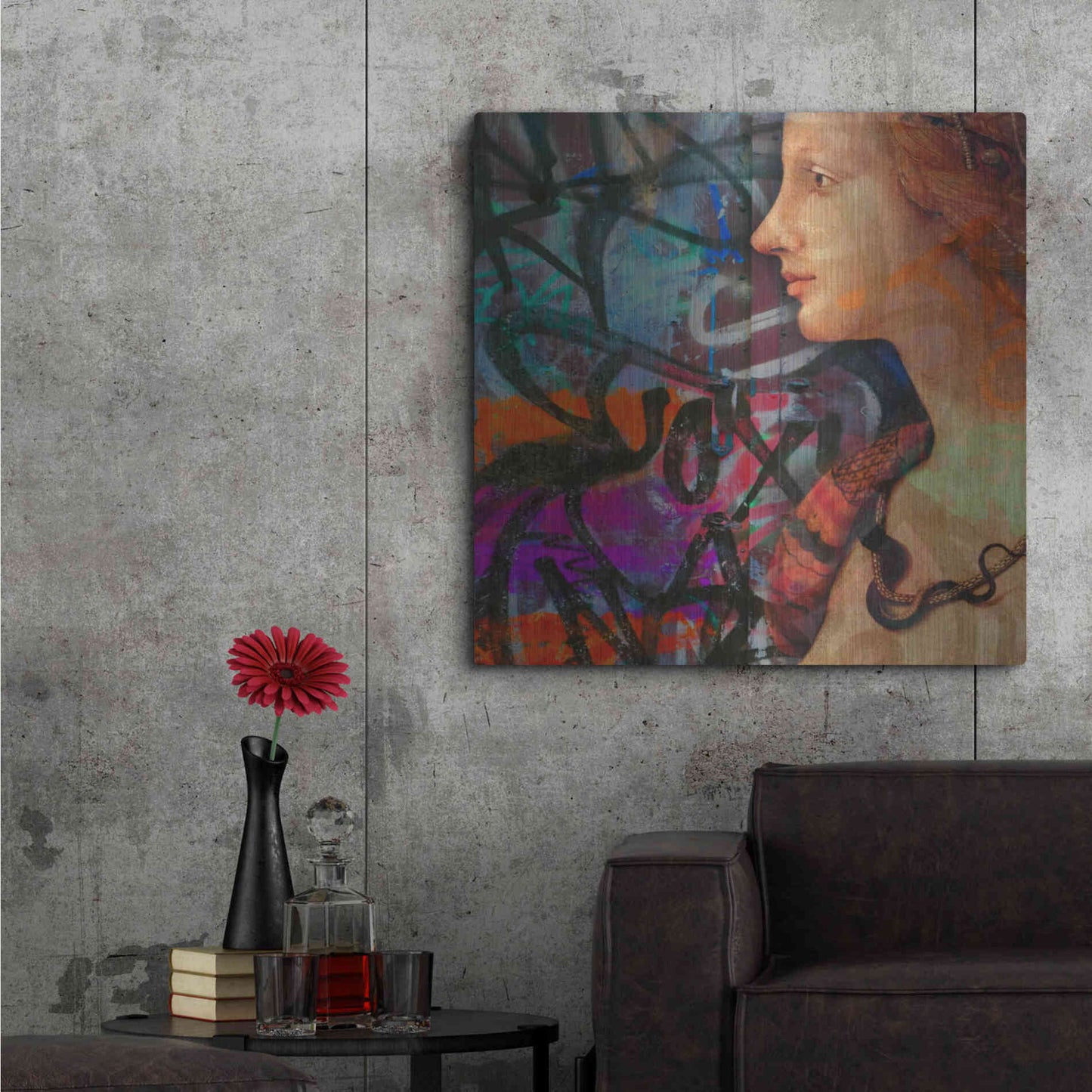 Luxe Metal Art 'Classic Graffiti 2' by Karen Smith, Metal Wall Art,36x36