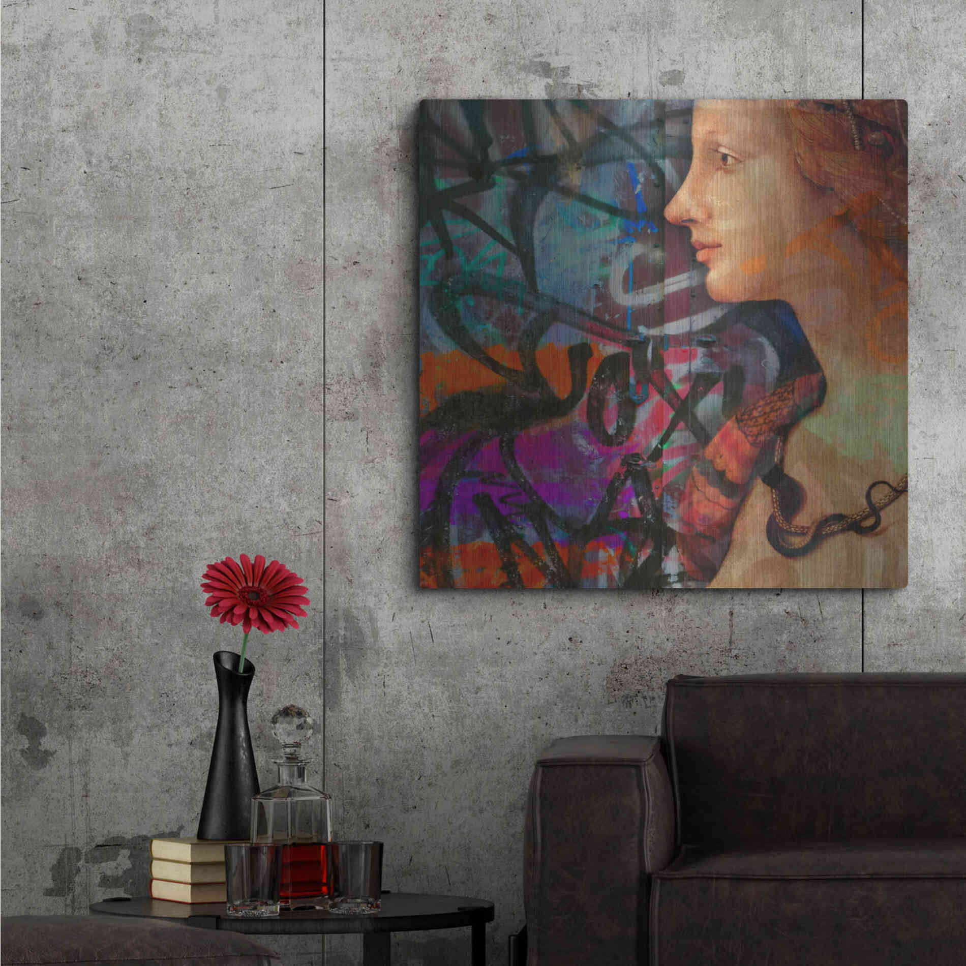 Luxe Metal Art 'Classic Graffiti 2' by Karen Smith, Metal Wall Art,36x36