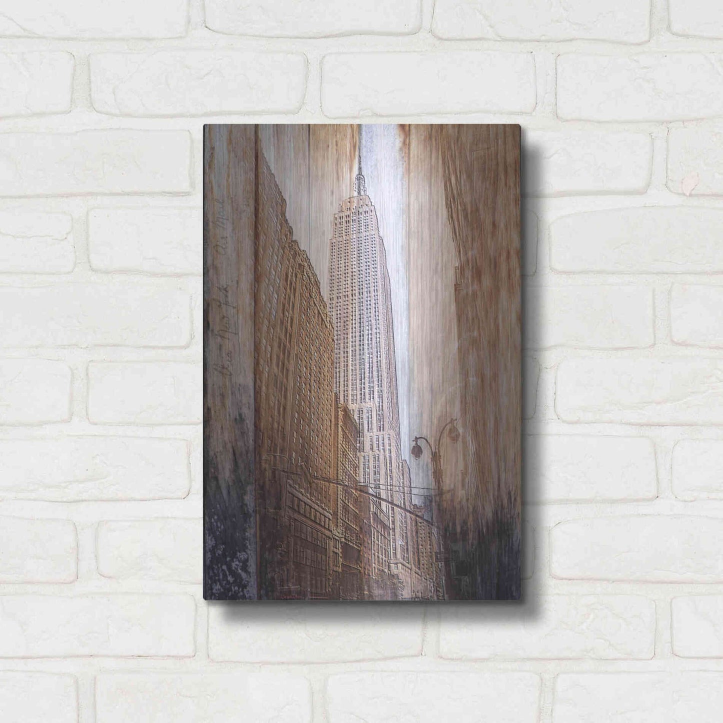 Luxe Metal Art 'Rustic ESB' by Karen Smith, Metal Wall Art,12x16