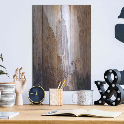 Luxe Metal Art 'Rustic ESB' by Karen Smith, Metal Wall Art,12x16