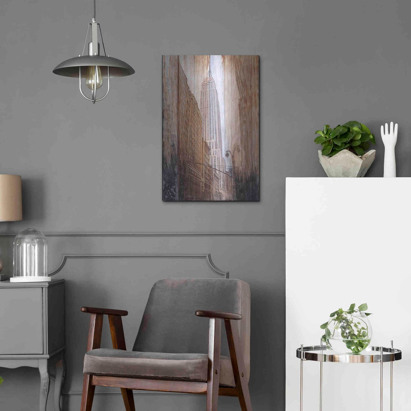 Luxe Metal Art 'Rustic ESB' by Karen Smith, Metal Wall Art,16x24