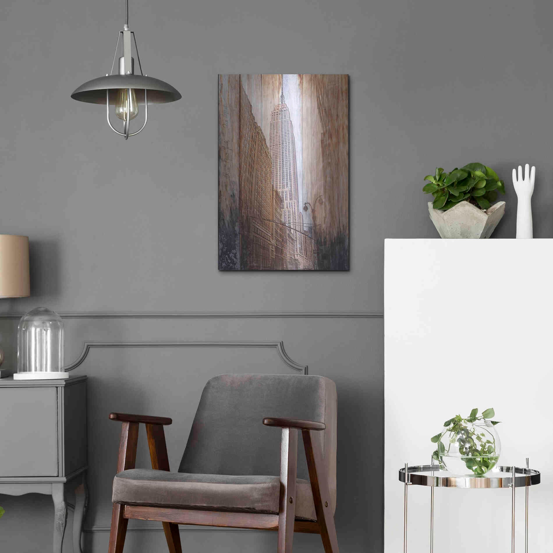 Luxe Metal Art 'Rustic ESB' by Karen Smith, Metal Wall Art,16x24