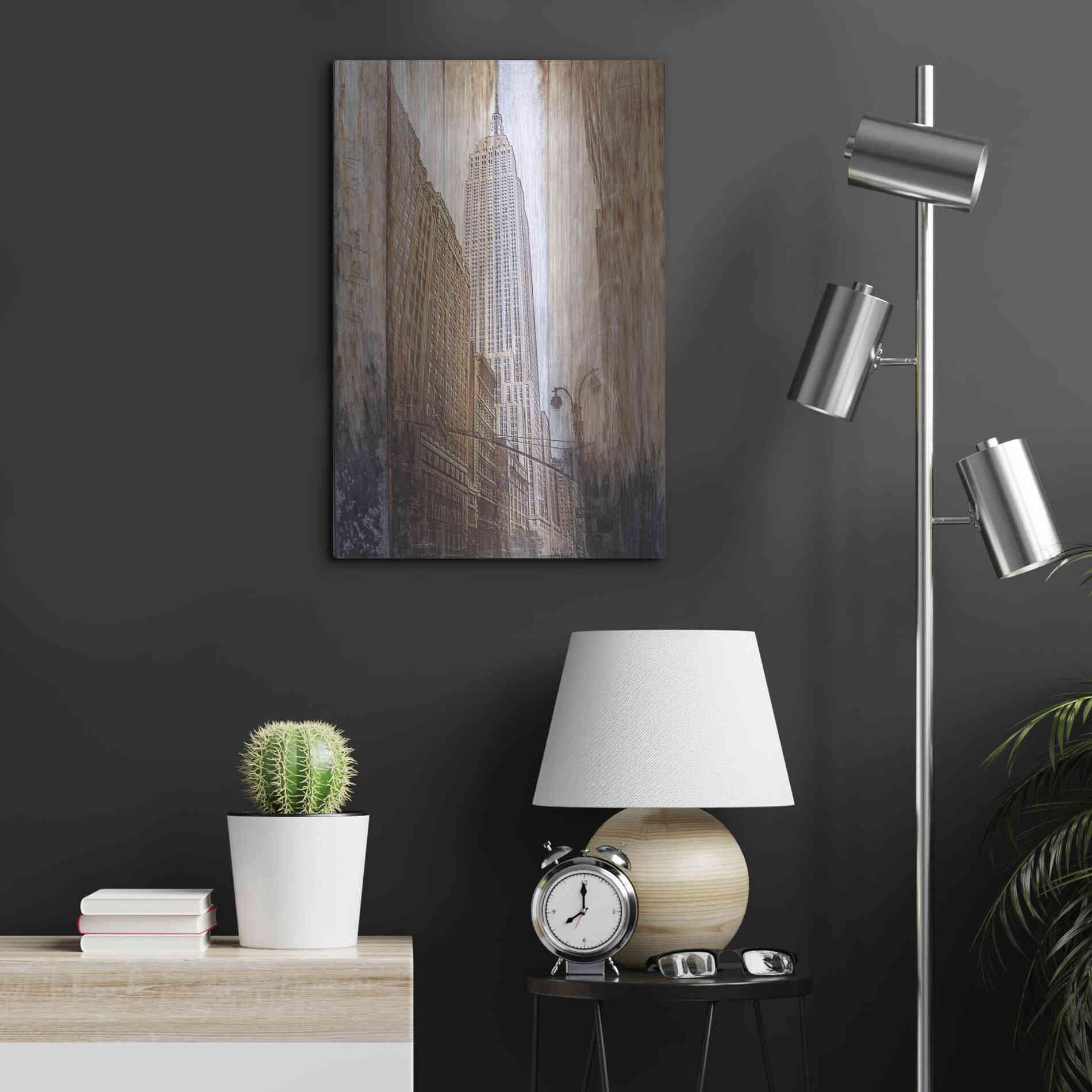 Luxe Metal Art 'Rustic ESB' by Karen Smith, Metal Wall Art,16x24
