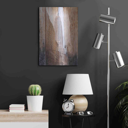 Luxe Metal Art 'Rustic ESB' by Karen Smith, Metal Wall Art,16x24
