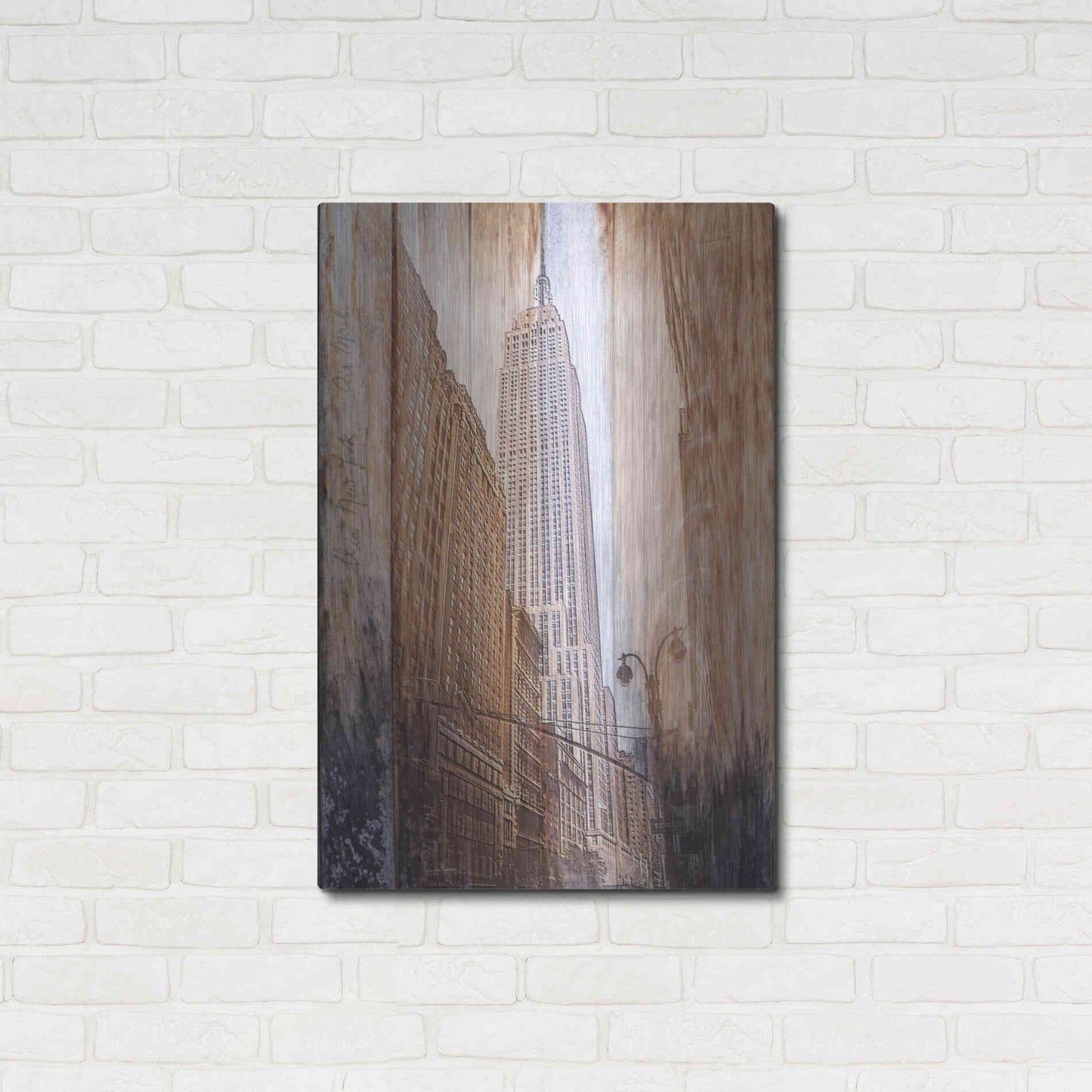 Luxe Metal Art 'Rustic ESB' by Karen Smith, Metal Wall Art,24x36