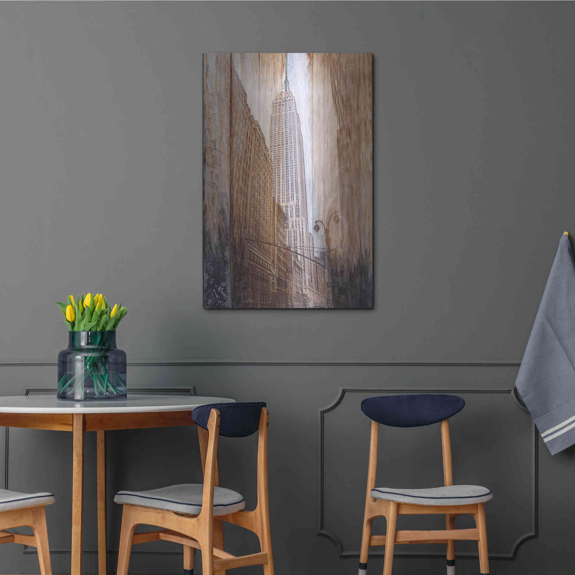 Luxe Metal Art 'Rustic ESB' by Karen Smith, Metal Wall Art,24x36