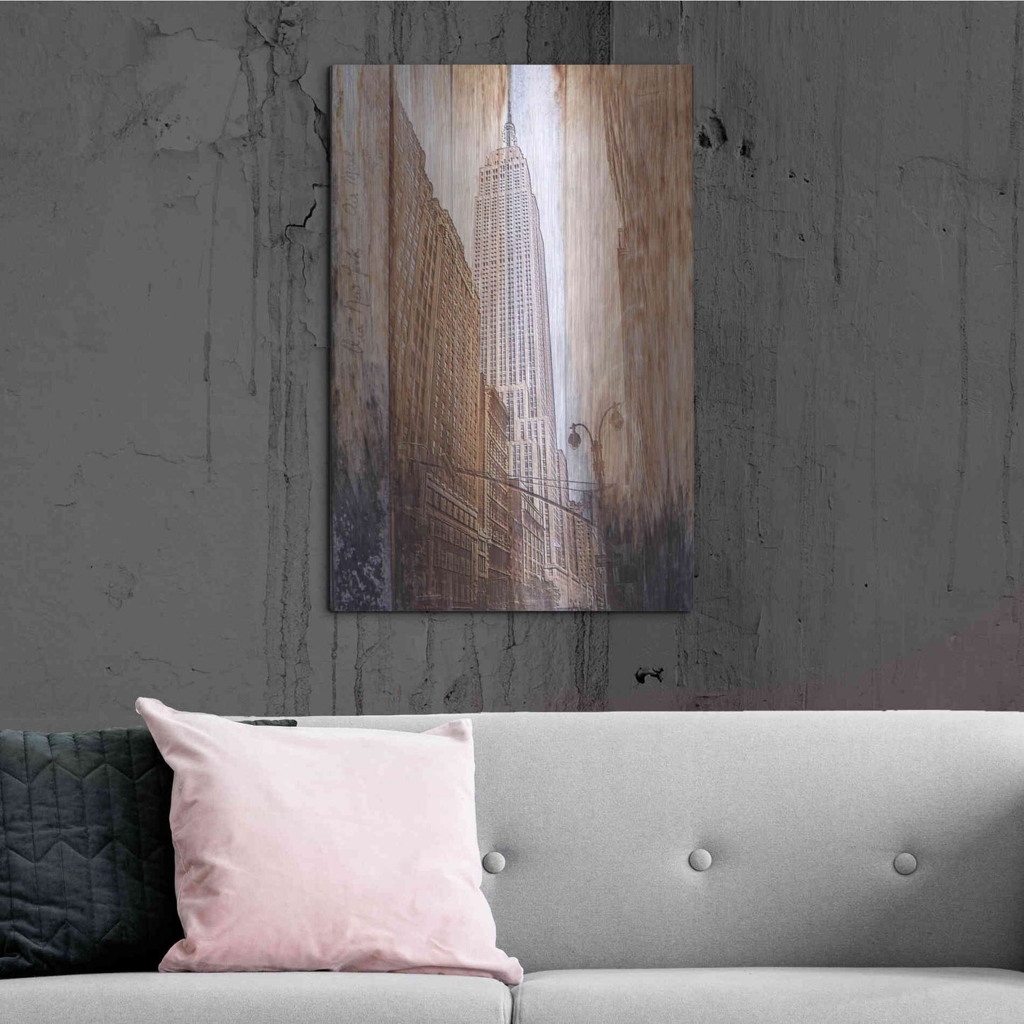 Luxe Metal Art 'Rustic ESB' by Karen Smith, Metal Wall Art,24x36