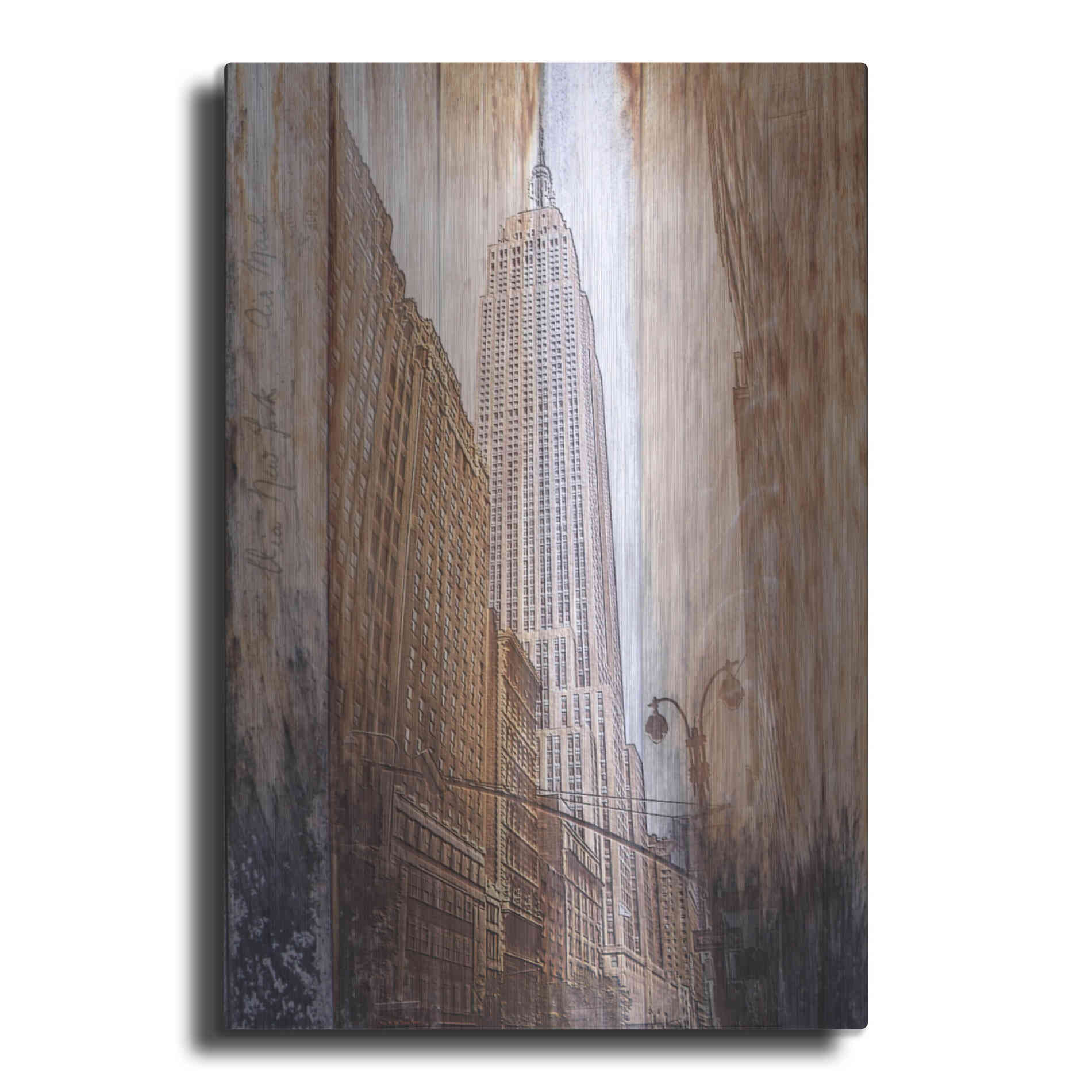 Luxe Metal Art 'Rustic ESB' by Karen Smith, Metal Wall Art