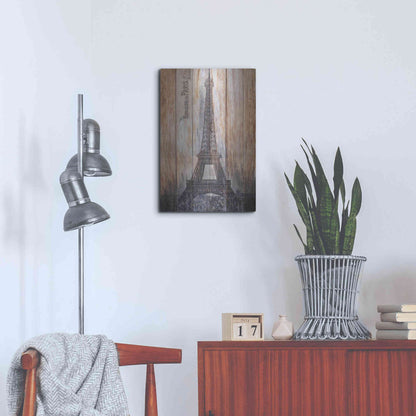 Luxe Metal Art 'Rustic Eiffel Tower' by Karen Smith, Metal Wall Art,16x24