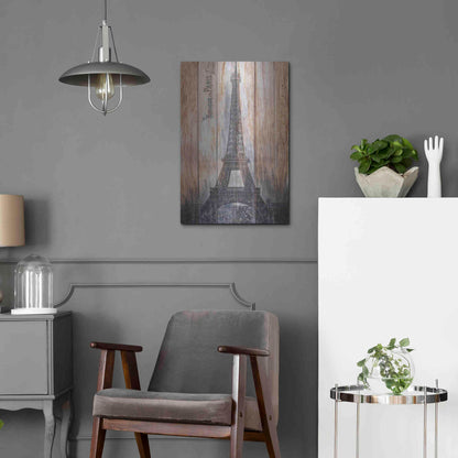 Luxe Metal Art 'Rustic Eiffel Tower' by Karen Smith, Metal Wall Art,16x24