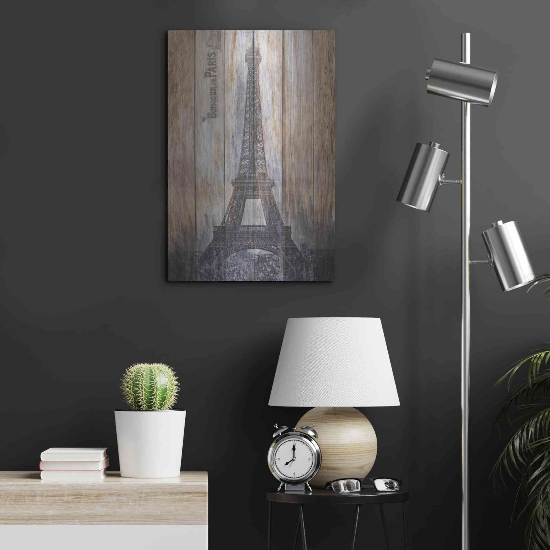 Luxe Metal Art 'Rustic Eiffel Tower' by Karen Smith, Metal Wall Art,16x24