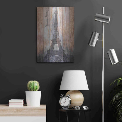 Luxe Metal Art 'Rustic Eiffel Tower' by Karen Smith, Metal Wall Art,16x24